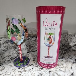 Lolita 'Open Before Christmas' Wine Glass
